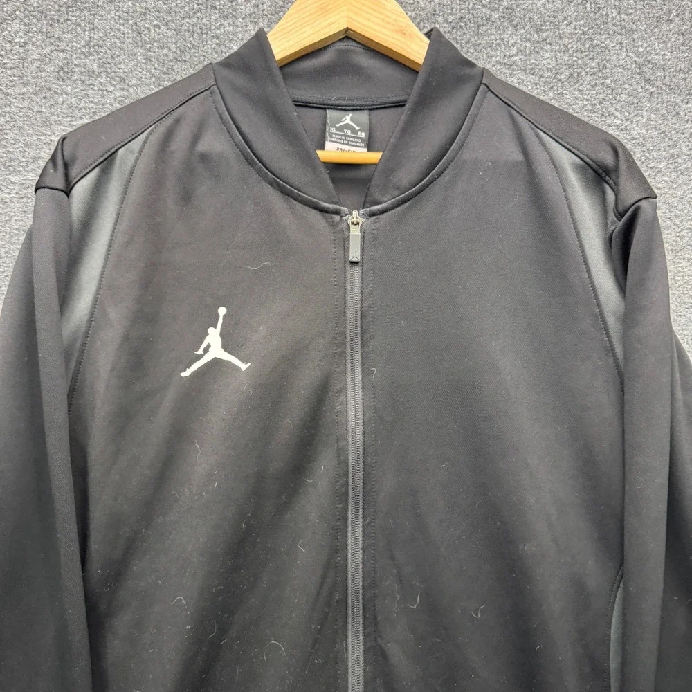Jordan Dri-FIT Track Jacket Mens XL Black Gray Full Zip‎ Athletic Outdoor